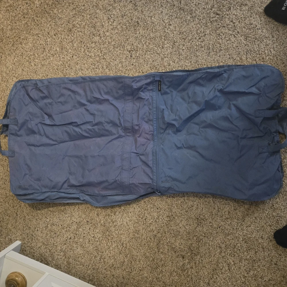 Vintage Members Only Garment Bag Hanging Suit Carryon Black Folding